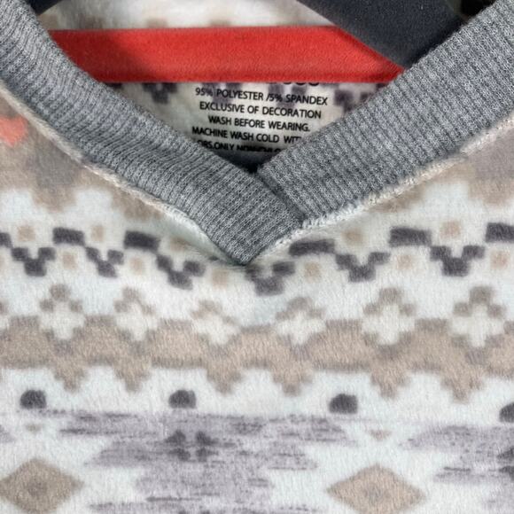 Cuddl‎ Duds Fair Isle Pajama Set Long Sleeve Pants PS Pink Gray Cozy Fleece - Picture 3 of 16